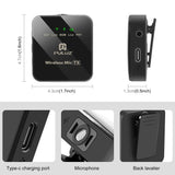 Microfono Lavalier Wireless PULUZ 2.4G con Ricevitore USB-C – Doppio Microfono per Smartphone Android