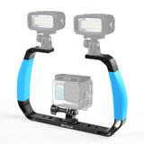 PULUZ Dual-Griffe aus Silikon-Aluminiumlegierung zum Tauchen für ...