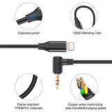 PULUZ Cavo adattatore audio per microfono live da 3,5 mm TRS maschio a 8 pin ...