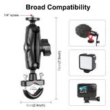 Supporto base con bullone a U per manubrio moto PULUZ per GoPro e altre actio...