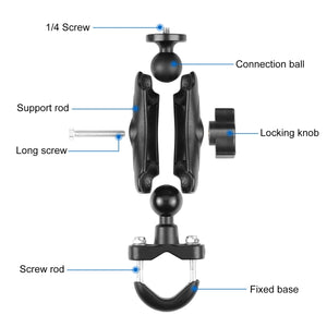 Supporto base con bullone a U per manubrio moto PULUZ per GoPro e altre actio...