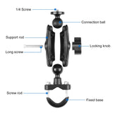 Supporto base con bullone a U per manubrio moto PULUZ per GoPro e altre actio...