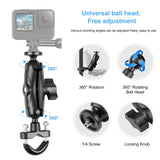 Supporto base con bullone a U per manubrio moto PULUZ per GoPro e altre actio...