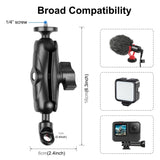 PULUZ Supporto per moto Specchio Base Foro Fisso per GoPro e altre action cam...