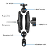 PULUZ Supporto per moto Specchio Base Foro Fisso per GoPro e altre action cam...
