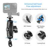 PULUZ Supporto per moto Specchio Base Foro Fisso per GoPro e altre action cam...