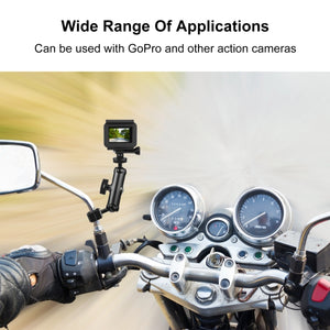 Supporto fisso per specchietto retrovisore per moto PULUZ per GoPro e altre a...