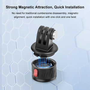 PULUZ Action-Kamera 1/4 Zoll Magnetfußadapter ...