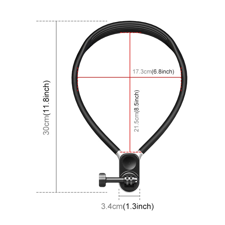 PULUZ Lazy Neck Bracket POV-View-Halterung mit Telefonklemme für Action-Cam...
