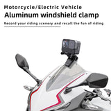 Supporto per Telecamera con Clip per Parabrezza Moto PULUZ - Adattabile a GoPro, DJI, Insta360