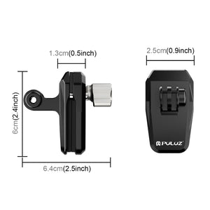 Supporto per Telecamera con Clip per Parabrezza Moto PULUZ - Adattabile a GoPro, DJI, Insta360