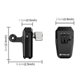 Supporto per Telecamera con Clip per Parabrezza Moto PULUZ - Adattabile a GoPro, DJI, Insta360