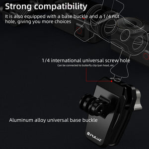 Supporto per Telecamera con Clip per Parabrezza Moto PULUZ - Adattabile a GoPro, DJI, Insta360