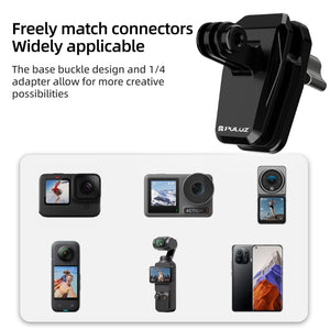 Supporto per Telecamera con Clip per Parabrezza Moto PULUZ - Adattabile a GoPro, DJI, Insta360