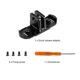 PULUZ Base Pieghevole Magnetica a Sgancio Rapido per GoPro HERO12/11/10/9/8/MAX – Adattatore Universale in Alluminio con Foro da 1/4”