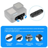 PULUZ Supporto Magnetico a Sgancio Rapido per GoPro HERO12/11/10/9/8/MAX – Base Pieghevole in Lega di Alluminio con Attacco 1/4"