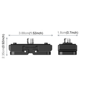 PULUZ Quick Release Base Pieghevole 1/4" per Insta360 X4 - Supporto Adattatore Antiscivolo per Treppiede, Selfie Stick e Accessori