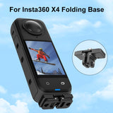 PULUZ Quick Release Base Pieghevole 1/4" per Insta360 X4 - Supporto Adattatore Antiscivolo per Treppiede, Selfie Stick e Accessori