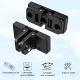 PULUZ Quick Release Base Pieghevole 1/4" per Insta360 X4 - Supporto Adattatore Antiscivolo per Treppiede, Selfie Stick e Accessori