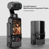 PULUZ Supporto Adattatore con Slitta Fredda per DJI Osmo Pocket 3 – Doppia Ganascia, Compatibile con Treppiedi, Clip, Magneti