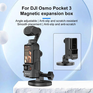 PULUZ Telaio Protettivo Magnetico per DJI Osmo Pocket 3 - Supporto da Tavolo con Angolazione Regolabile