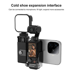 PULUZ Supporto Adattatore per Morsetto di Espansione per DJI Osmo Pocket 3 – Con Slitta Fredda e Filettatura 1/4"