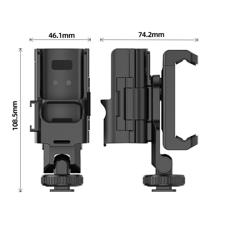 PULUZ Adattatore di Espansione con Morsetto per Telefono per DJI Osmo Pocket 3 – Supporto Universale con Slitta Fredda