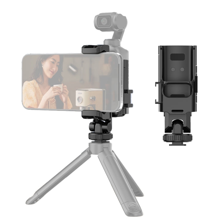 PULUZ Adattatore di Espansione con Morsetto per Telefono per DJI Osmo Pocket 3 – Supporto Universale con Slitta Fredda