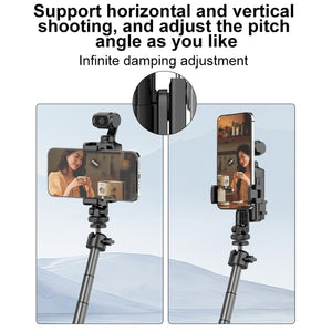 PULUZ Adattatore di Espansione con Morsetto per Telefono per DJI Osmo Pocket 3 – Supporto Universale con Slitta Fredda