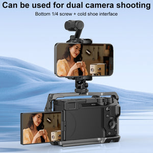 PULUZ Adattatore di Espansione con Morsetto per Telefono per DJI Osmo Pocket 3 – Supporto Universale con Slitta Fredda