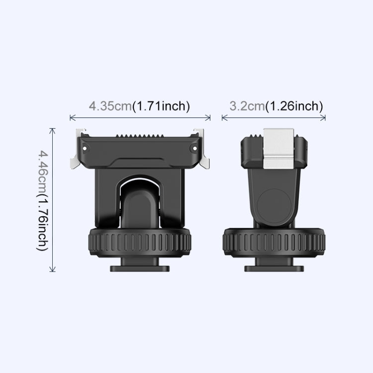 Adattatore Base a Sgancio Rapido Cold Shoe per DJI Osmo Action 5 Pro / 4 / 3 - Regolazione Inclinazione e Compatibilità Estesa