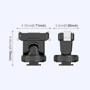Adattatore Base a Sgancio Rapido Cold Shoe per DJI Osmo Action 5 Pro / 4 / 3 - Regolazione Inclinazione e Compatibilità Estesa