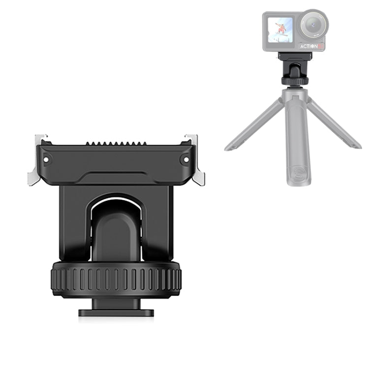 Adattatore Base a Sgancio Rapido Cold Shoe per DJI Osmo Action 5 Pro / 4 / 3 - Regolazione Inclinazione e Compatibilità Estesa