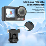 Adattatore Base a Sgancio Rapido Cold Shoe per DJI Osmo Action 5 Pro / 4 / 3 - Regolazione Inclinazione e Compatibilità Estesa