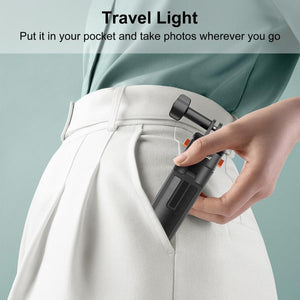 PULUZ Mini Selfie Stick Magnetico a Sgancio Rapido per Action Camera - Altezza Regolabile, Stabilità Migliorata, Leggero e Portatile