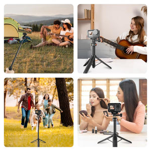 PULUZ Mini Selfie Stick Magnetico a Sgancio Rapido per Action Camera - Altezza Regolabile, Stabilità Migliorata, Leggero e Portatile
