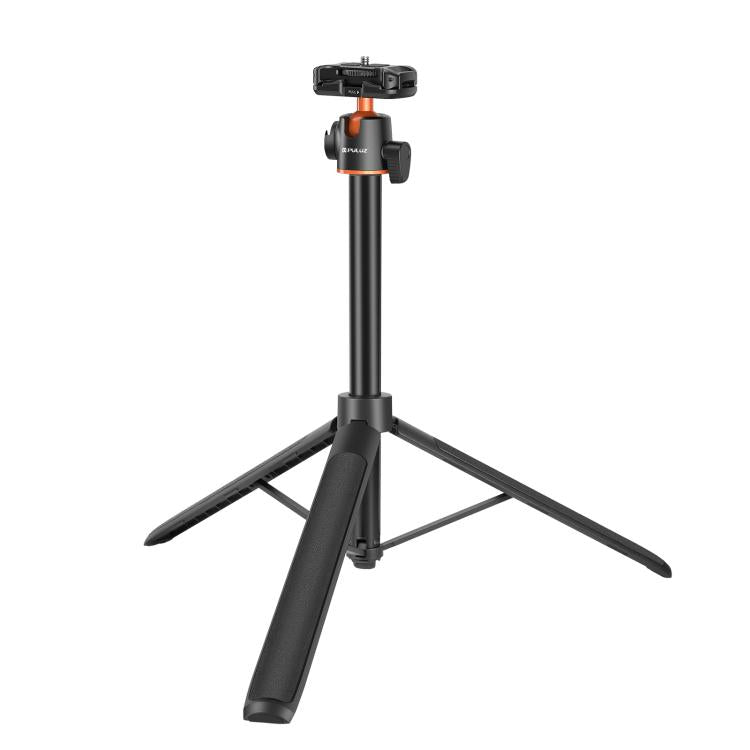 PULUZ 1.3m Selfie Stick Treppiede 2 in 1 per Vlog e Streaming Live con Attacco Cold Shoe – Estensibile e Regolabile fino a 141,5 cm
