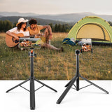 PULUZ 1.3m Selfie Stick Treppiede 2 in 1 per Vlog e Streaming Live con Attacco Cold Shoe – Estensibile e Regolabile fino a 141,5 cm