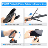 PULUZ 1.3m Selfie Stick Treppiede 2 in 1 per Vlog e Streaming Live con Attacco Cold Shoe – Estensibile e Regolabile fino a 141,5 cm