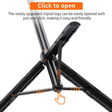 PULUZ Selfie Stick 2 in 1 Treppiede Estensibile da 1,3 m per Fotocamera e Smartphone - Perfetto per Vlog, Video in Streaming e Foto di Gruppo