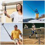 PULUZ Selfie Stick 2 in 1 Treppiede Estensibile da 1,3 m per Fotocamera e Smartphone - Perfetto per Vlog, Video in Streaming e Foto di Gruppo