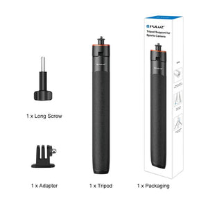 PULUZ Selfie Stick 2 in 1 Treppiede Estensibile da 1,3 m per Fotocamera e Smartphone - Perfetto per Vlog, Video in Streaming e Foto di Gruppo