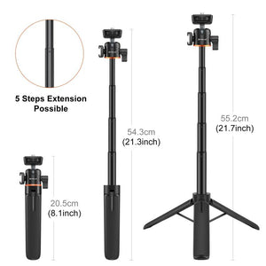 PULUZ Mini Phone Camera Extension Treppiede Stand 360 gradi testa a sfera Col...