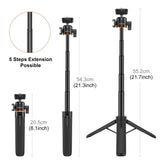 PULUZ Mini Phone Camera Extension Treppiede Stand 360 gradi testa a sfera Col...