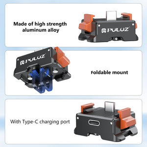 PULUZ Adattatore di Montaggio a Sgancio Rapido per DJI Osmo Pocket 3 – Base di Ricarica e Supporto con Foro per Treppiede