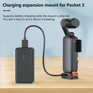PULUZ Adattatore di Montaggio a Sgancio Rapido per DJI Osmo Pocket 3 – Base di Ricarica e Supporto con Foro per Treppiede