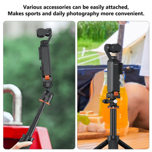 PULUZ Adattatore di Montaggio a Sgancio Rapido per DJI Osmo Pocket 3 – Base di Ricarica e Supporto con Foro per Treppiede
