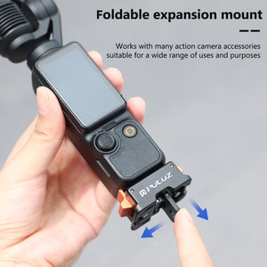 PULUZ Adattatore di Montaggio a Sgancio Rapido per DJI Osmo Pocket 3 – Base di Ricarica e Supporto con Foro per Treppiede