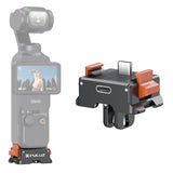 PULUZ Adattatore di Montaggio a Sgancio Rapido per DJI Osmo Pocket 3 – Base di Ricarica e Supporto con Foro per Treppiede