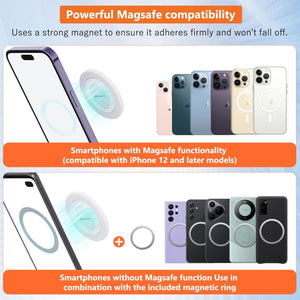 PULUZ Specchio Magnetico MagSafe per Cellulare - Piccolo, Compatto e Facile da Trasportare